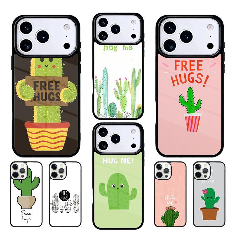 Hug Cactus Summer phone case cover Compatible with for IPhone 17air 16e 15 14 13 12 11Pro Max 17 Air