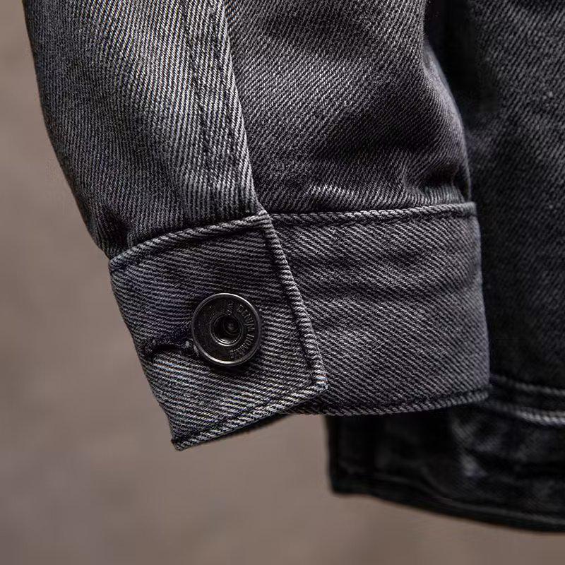 Мужская свободная джинсовая куртка - всесезонное, модное повседневное пальто