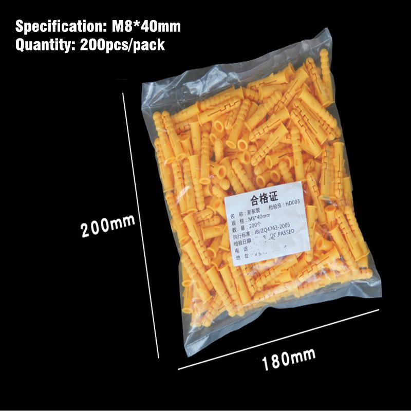 Пластиковая распорная трубка M6*30мм M8*40мм резиновая пробка пластиковая трубка нейлоновая стойка распорный винт анкерная пробка дюбели