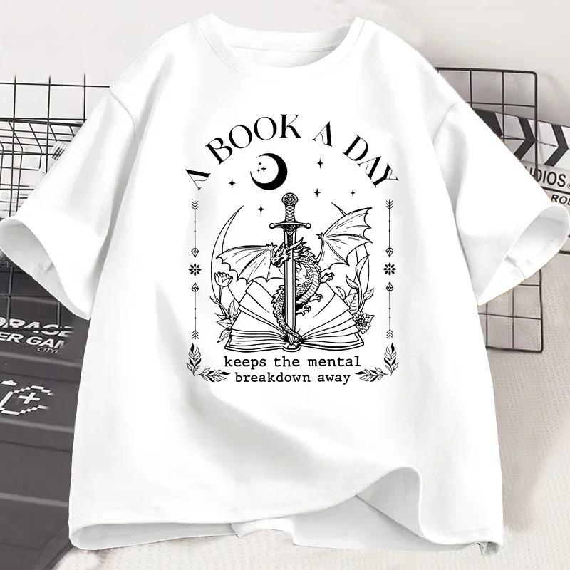 Fantasy Book Lover Tshirt A Book A Day Graphic T Shirt Unisex Unisex Bookish Tshirt Reader Tees Unisex Aesthetic Vintage Shirts