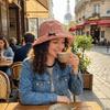 New Black Bowknot Plaid Bucket Hat Gingham Check Casual Wide Brim Sun Hat Dome Basin Versatile Fisherman Hat Travel Outdoor