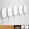 5PCS Stainless Steel Wall Hooks Heavy-Duty Self-Adhesive Hooks for Hanging Keys Bathroom Shower Outdoor Kitchen Door Home Use