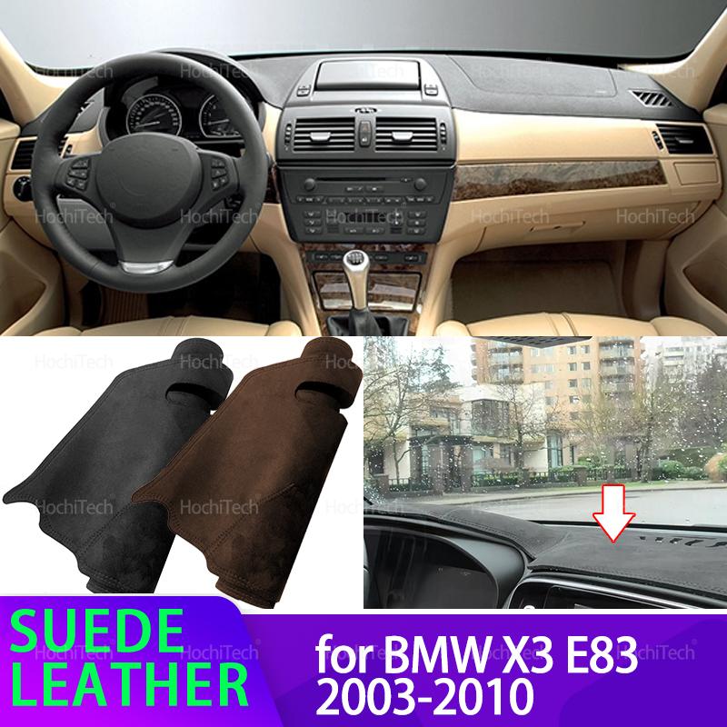 Для BMW X3 E83 2.0i 3.0d 2003~2010 Анти-УФ Замшевая Кожаная Панель Приборов Черный/Коричневый Чехол на Панель Приборов Коврик от Солнца Нескользящая Подкладка