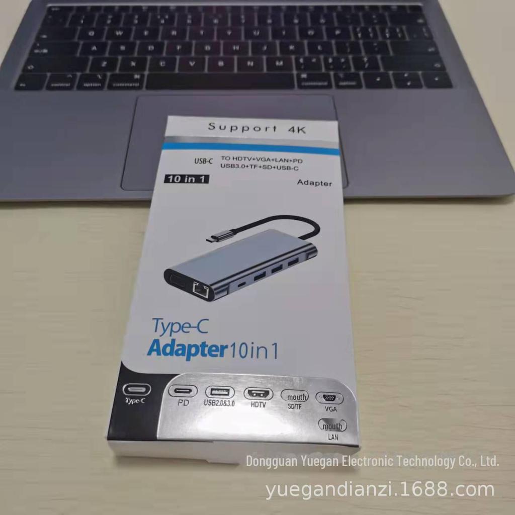 Док-станция для ноутбука 10-в-1 Type-C с бесплатной доставкой