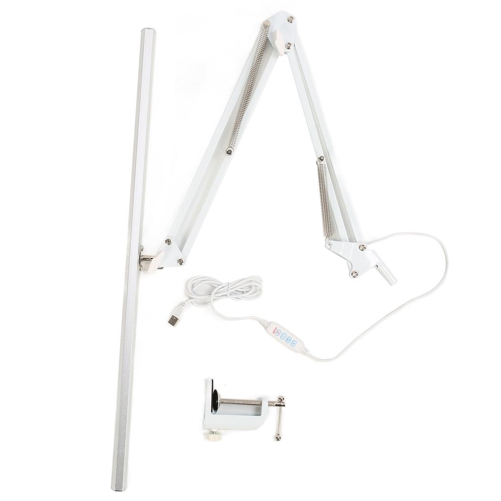 LED Buty Lamp with Clamp Clip On Desk Lighting Swing Arm Brightness Salon Lamp for Makeup Tattoo Eyebrow Rding