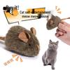 Умная пищащая мышь игрушка для кошки: Активируемая светом, плюшевая симуляция для самостоятельной игры и избавления от скуки