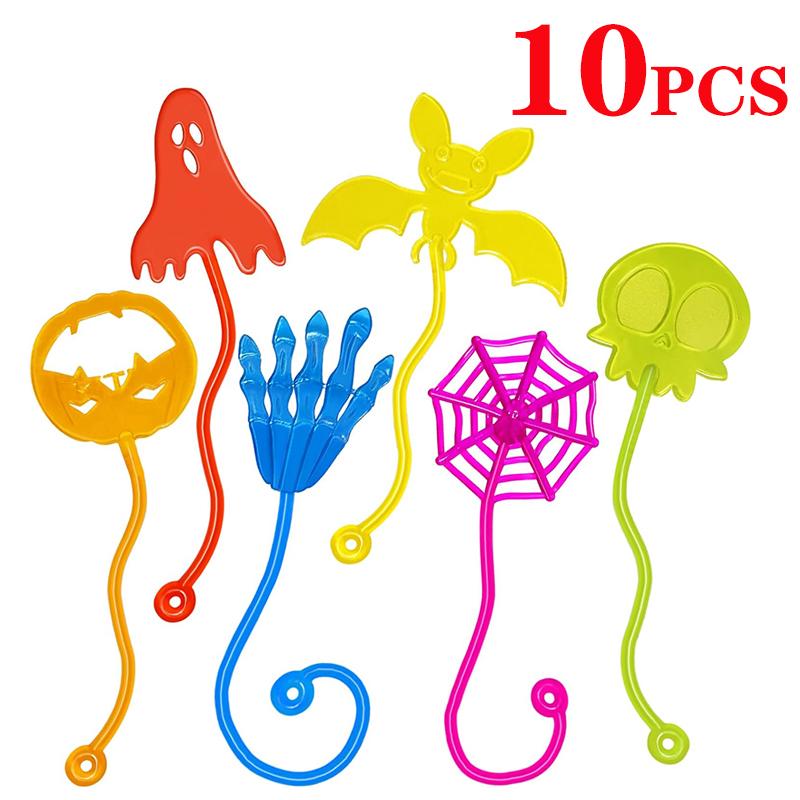 10/50Pcs Funny Sticky Hands Sensory Toy Palm Elastic Heart Foot Christmas Sticky Wall Climbing Squishy Toy For Kids Adult