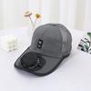 Adults Summer Solar Fan Hat UV Protection Baseball Hat with Cooling Fan USB Rechargeable Breathable Men Women Outdoor Wide Brim Peaked Sun Hat