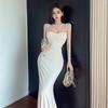 Women's Celebrity Lace Splicing Suspender Skirt Fishtail Dress