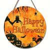 2D Pumpkin Head Art Decoration Wooden Hanging Pendant Door Decor Wreath Sign  Porch