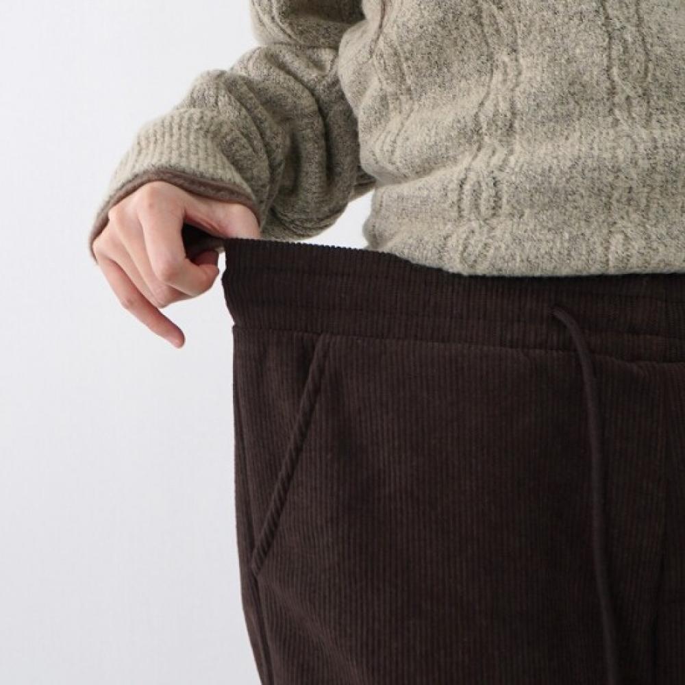 Onl Women Heavy Fleece Corduroy Wide Pants