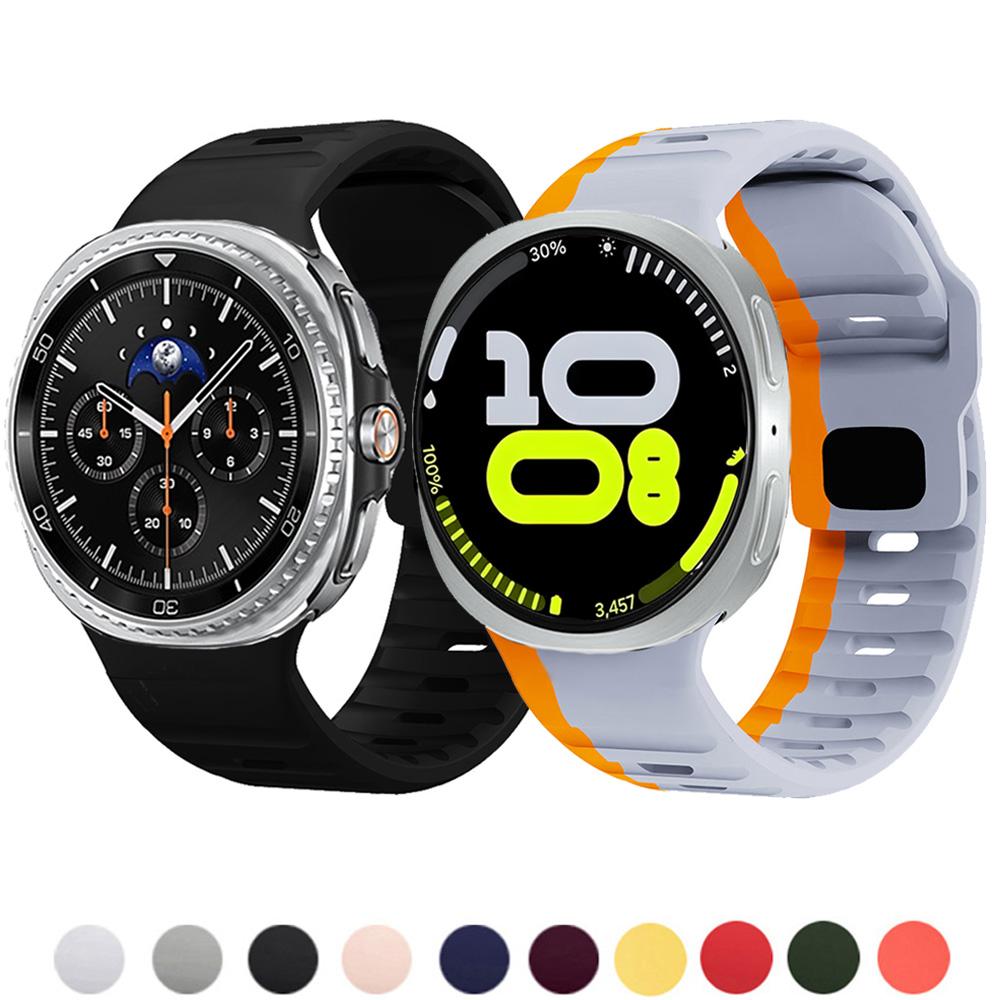 Силиконовый ремешок для Samsung Galaxy watch 8 Ремешок 40 мм 44 мм Дышащий Спортивный ремень Браслет correa galaxy watch 8 Классический ремешок 46 мм