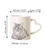Kurilian bobtail - cat mug, adorable heart-shaped handle mug, universal gift from Art-Dog brand