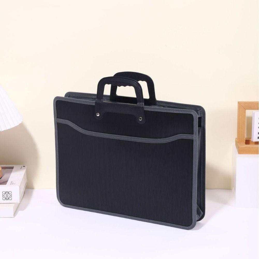 Oxford Cloth Office Briefcase Waterproof Document Handbag Protective Portable File Bag Car Side