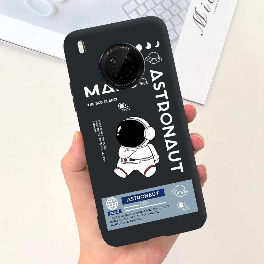 Для Huawei Y9a 2020 Силиконовый чехол FRL-22 FRL-23 Милый Астронавт Сердце Любви Тонкий Мягкий ТПУ Чехол для Телефона на Huawei Nova Y9a Y 9A Чехол
