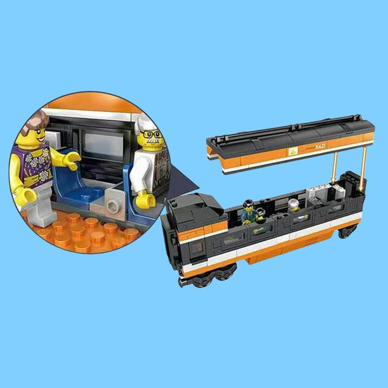 City Power Function High Speed Train Railway Express with Tracks Building Brick Block Model Boys Childrens Kids Educational Gift