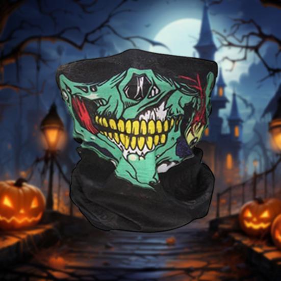 Велосипедный шейный платок с черепом на Хэллоуин, дышащий, защита от солнца и ультрафиолета, легкий, для мужчин и женщин, мотоциклетный защитный щиток, бандана, шарф