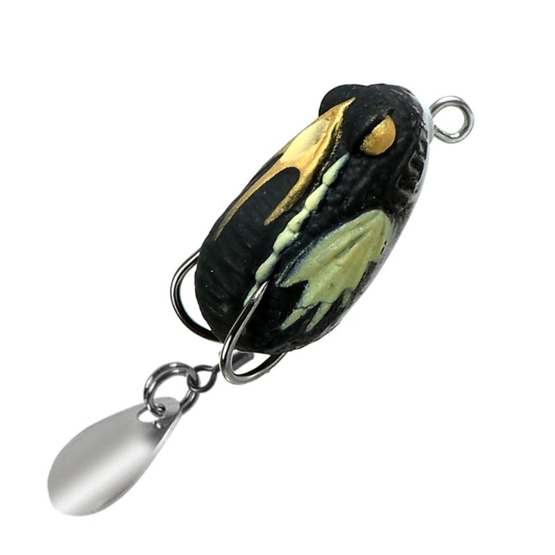 3 см 3,2 г Приманки-жабы Ray Frogs Crankbait, ПВХ-жабы, Мягкие приманки-жабы для ловли черного окуня, с двойным крючком и лепестком