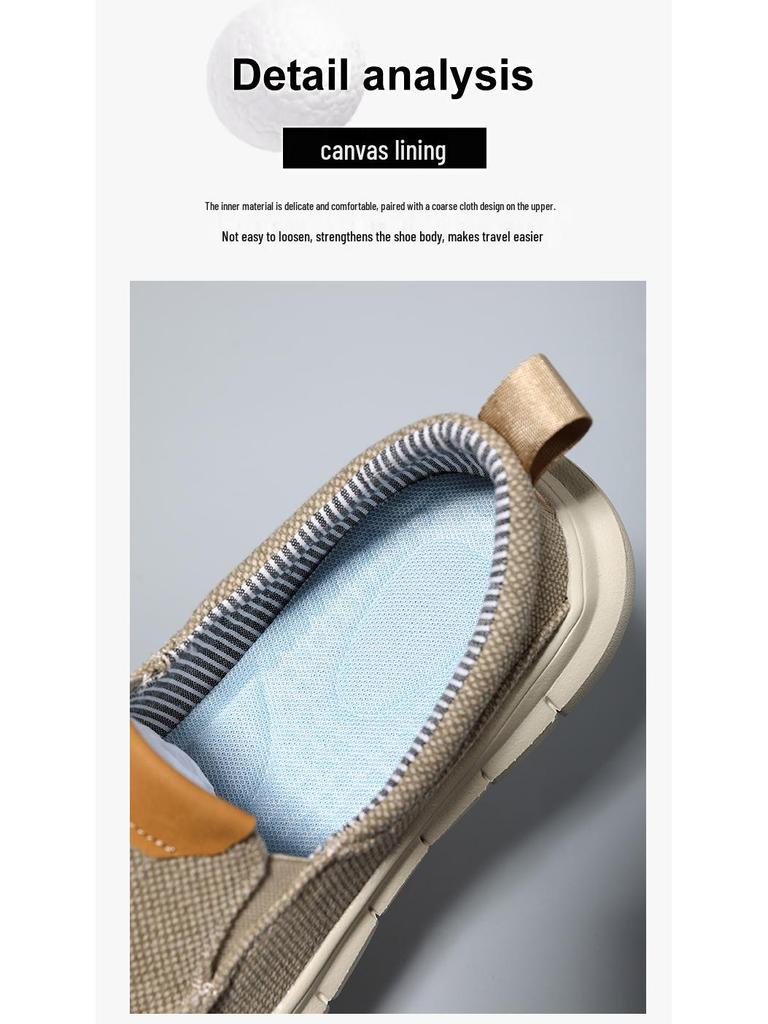 Мужские дышащие парусиновые слипоны, устойчивые к запаху и легкие, повседневная спортивная обувь для вождения, большой размер 47
