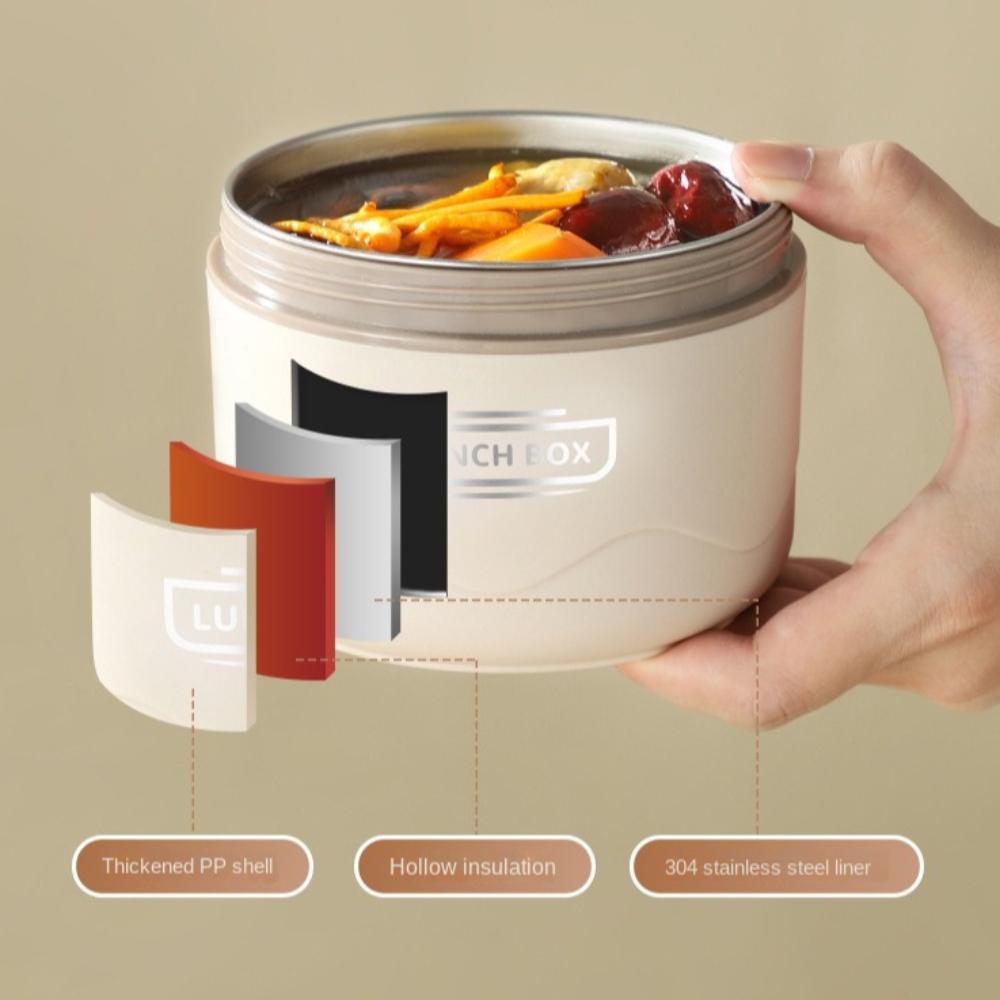 Герметичная школьная студенческая ланч-бокс-бокс из нержавеющей стали, переносная изолированная суповая чашка