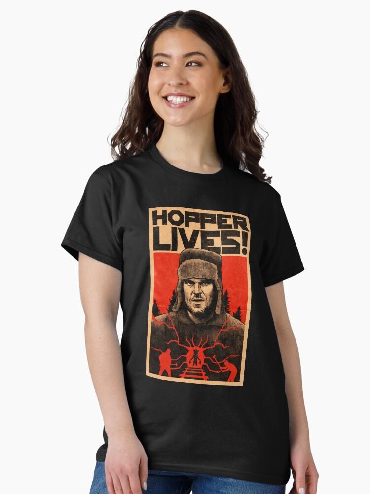 Stranger Things Stranger Things 4 Hopper Lives! Russian Poster Classic Unisex T-Shirt