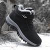 Men Plush Ankle Boots Platform Anti Slip Women Winter Warm Cotton Shoes Wear-resistant Casual Walking Thick Bottom Shoes 2024