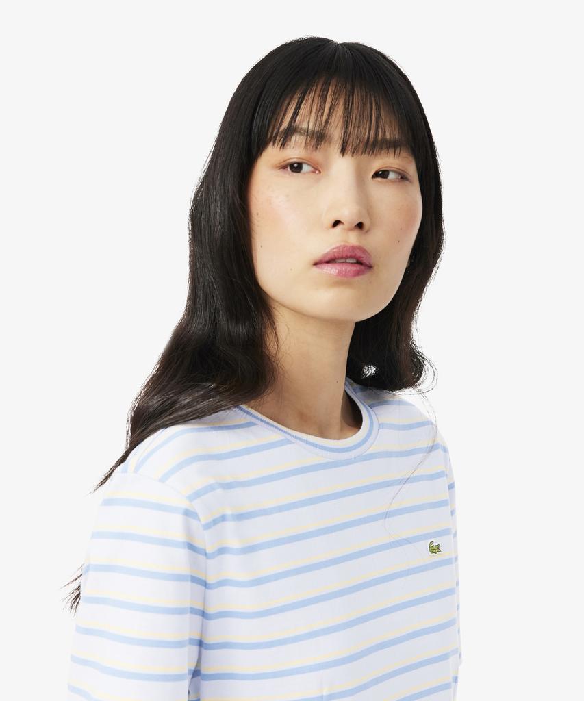 Женское платье-футболка Lacoste в мультиполоску Ef0263-56G 4Bi