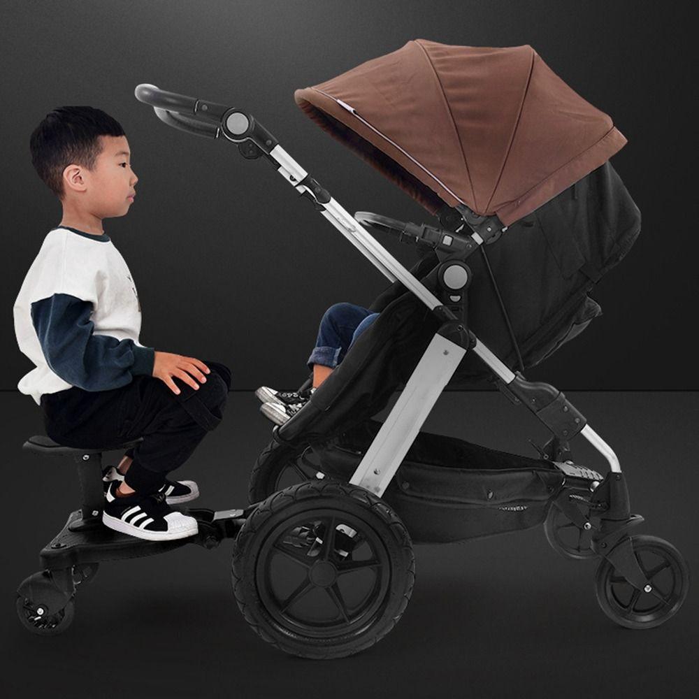 2 in 1 Sit and Stand Stroller Pedal Adapter Universal Holds 55lbs Strollers Step Board Adapter Comfort Creative