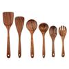 Деревянная кухонная утварь Бытовая лопатка Ложка для супа Ложка для смешивания Антипригарная кухонная утварь с защитой от царапин для повседневного использования