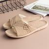 Summer Women Beach Slippers Comfortable Linen Flip Flop Female Non-slip Hemp Slides Ladies Home Casual Shoes Sandals
