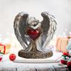 7.1X6.5 Inches Boho Style Acrylic Angel With Heart Desk Ornament With Stand Ideal For Home, Christmas & Valentine'S Day Gift