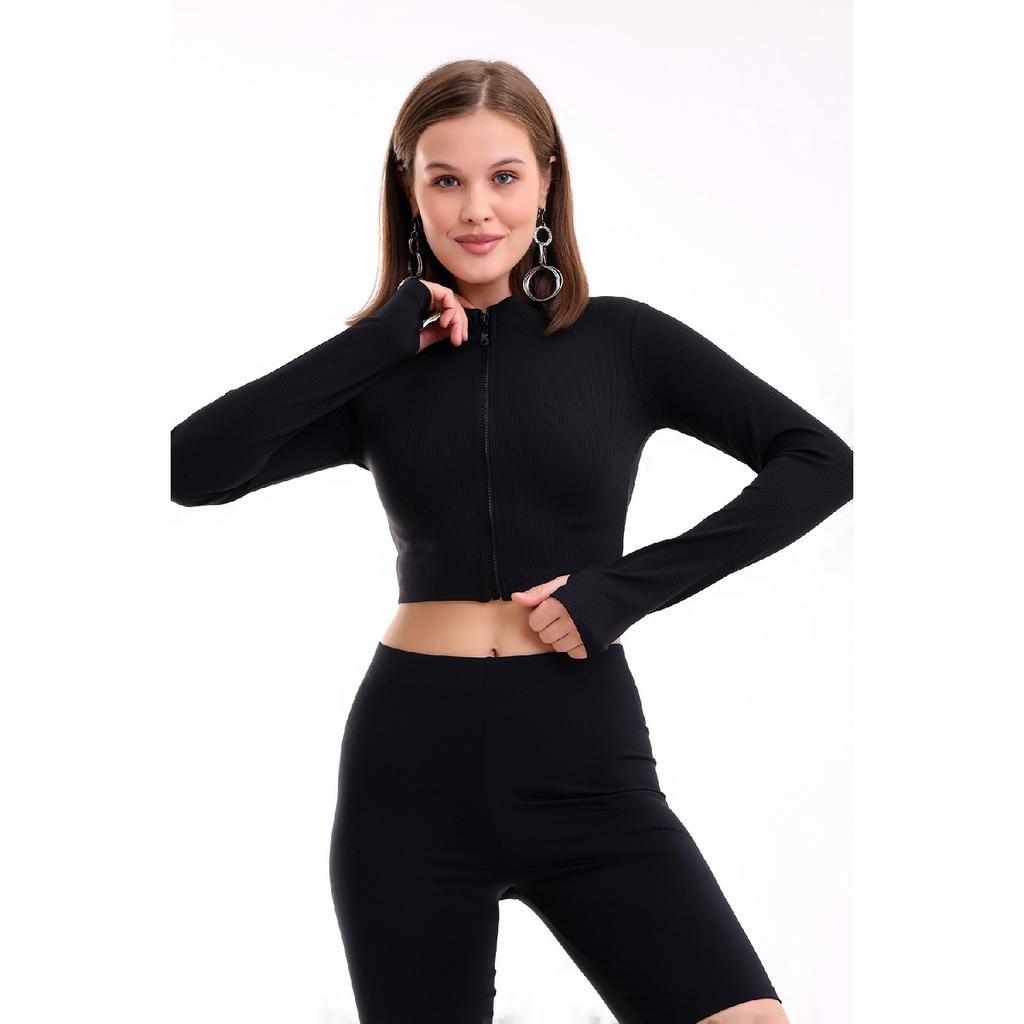 Women's Swimsuit With Front Zipper Detail