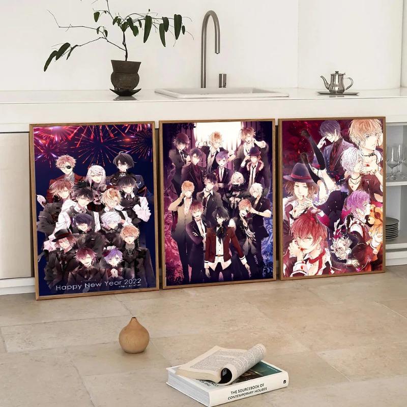 Аниме D-Diabolik Lovers Movie Sticky Poster Paper Print Home Bedroom Вход Bar Cafe Art Painting Decoration