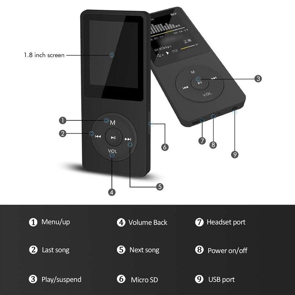 Портативный MP3-плеер с ЖК-экраном, встроенным микрофоном, FM-радио, видео, Hifi, MP4-плеер, фильмы, электронные книги, музыкальные плееры, дропшиппинг
