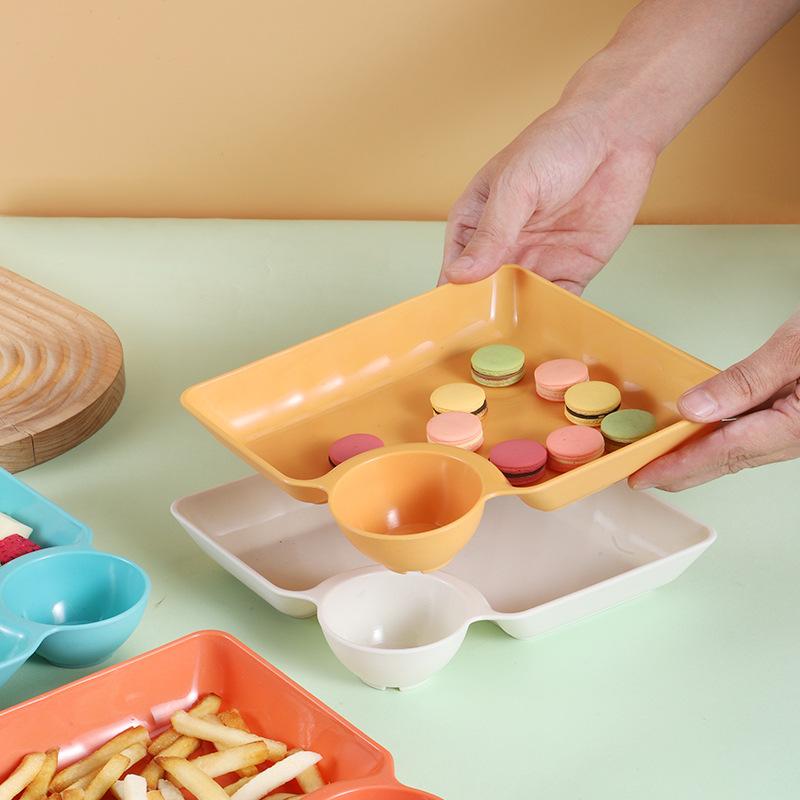 Минималистичная японская тарелка для гёдза с соусницей, поднос для суши и закусок, незаменимый предмет для домашней трапезы, оптом