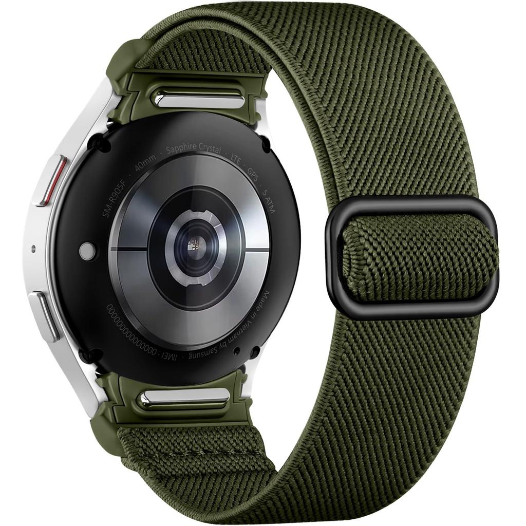 Ремешок без зазоров для Samsung Galaxy Watch 7 6 5 4 40мм 44мм/5 pro 45мм Эластичный нейлоновый браслет Ремешок для Galaxy watch 6 classic 47мм 43мм