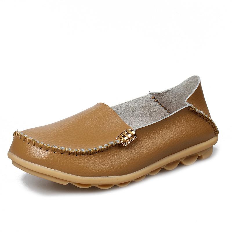 Elegant Women's Soft Pu Leather Loafers Slip-on Slippers With Timeless Design