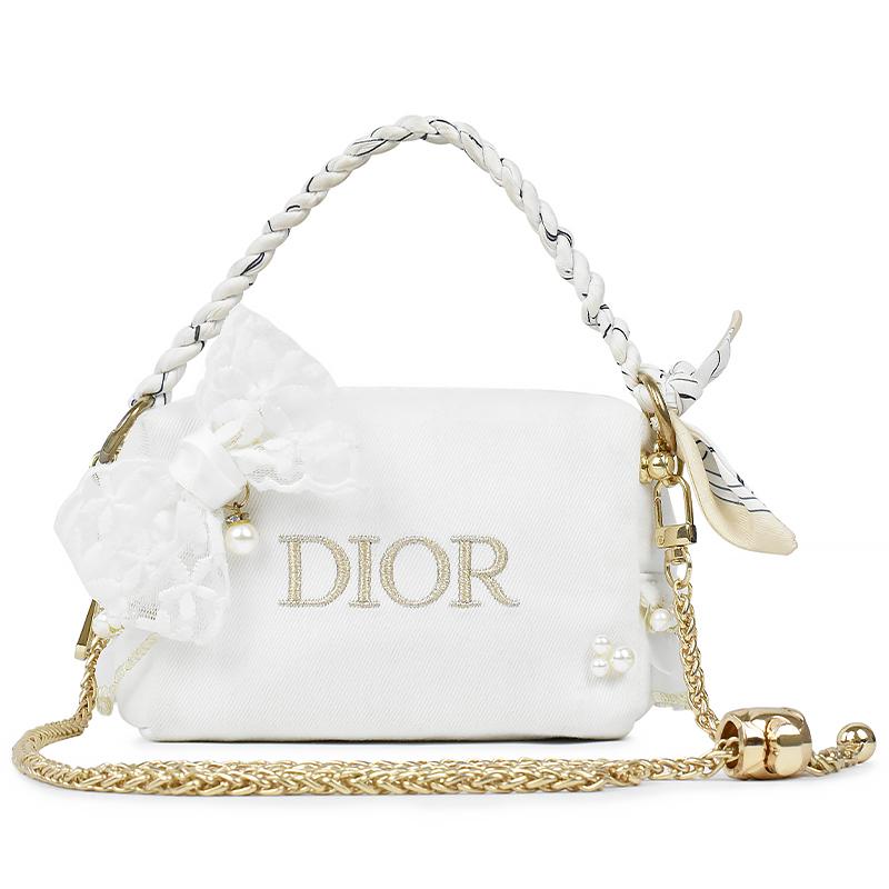 Dior Сумка Белый Лунный Цветок-Розовый Подарочная Коробка