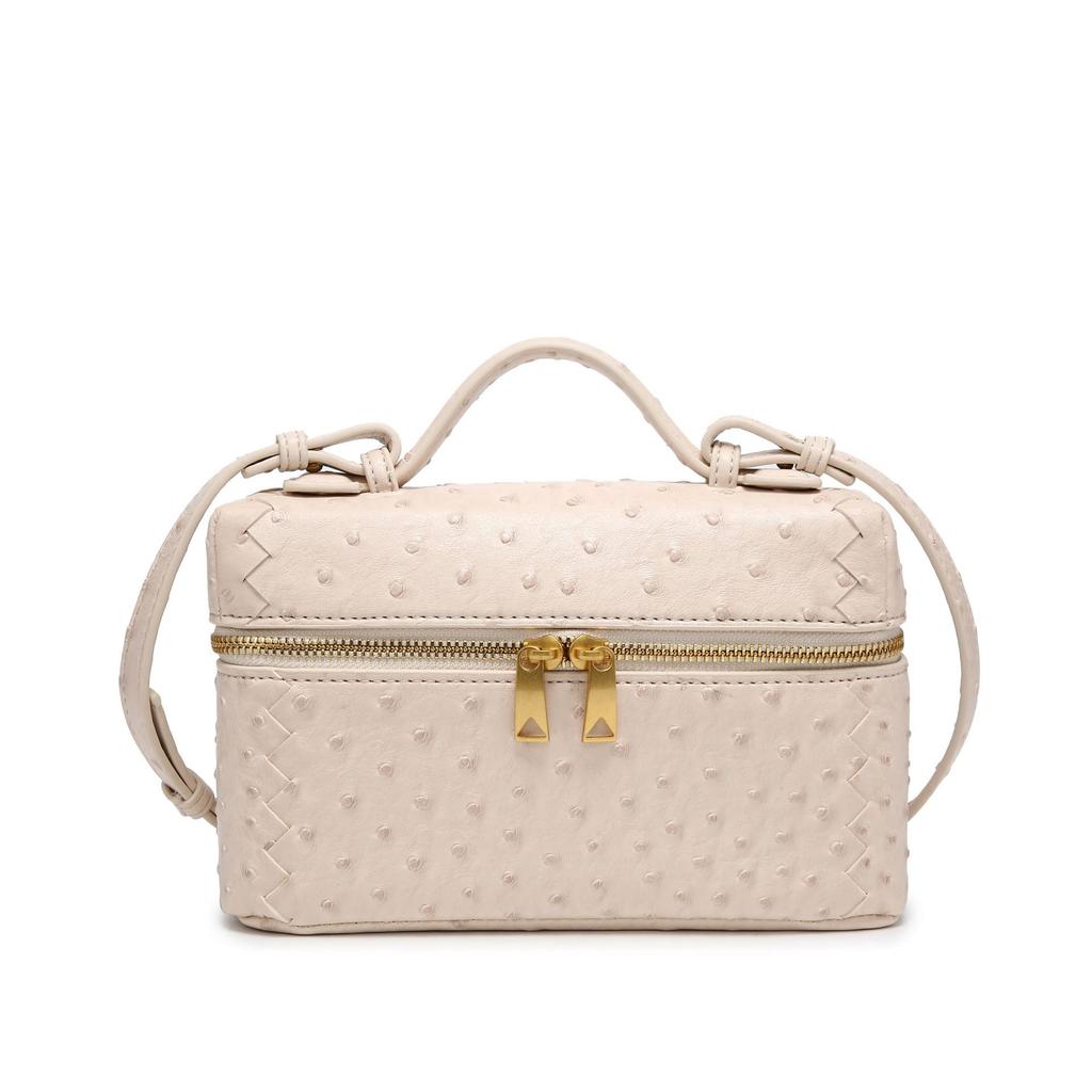 Сумка 2025 популярная сумка-ланчбокс с узором страуса через плечо кроссбоди маленькая квадратная сумка универсальная портативная сумка-коробка