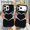 Чехол для телефона: 2D плоский, подходит для защитного чехла iPhone 18, 17, 16, 15, 14, 13, 12Pro, рука-сердце, идеальный подарок на Рождество и Хэллоуин