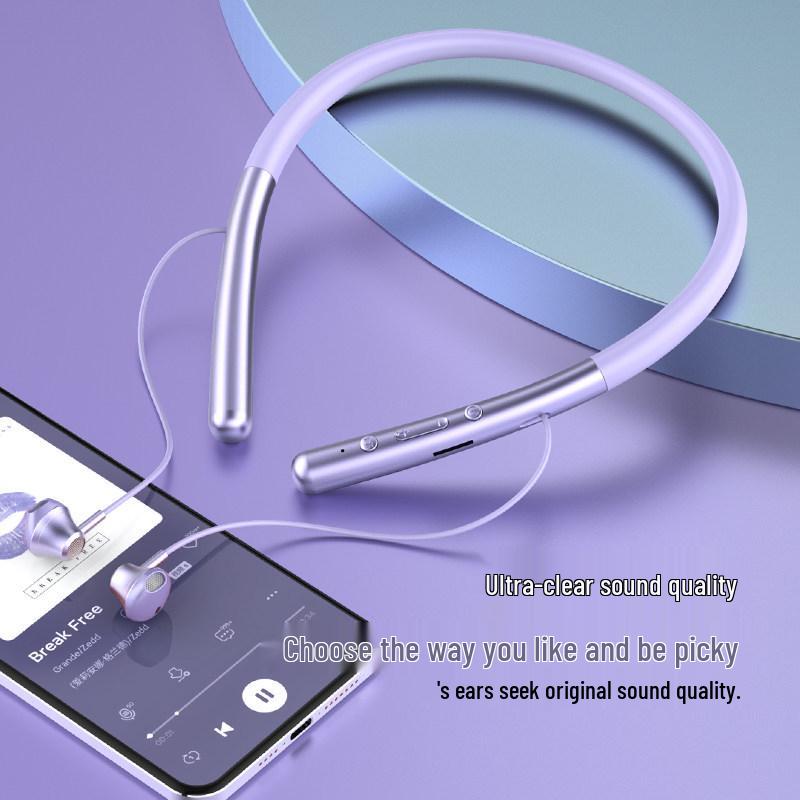 Спортивные Bluetooth-наушники с шейным ободком, сверхдлительным временем ожидания, полувнутриканальным дизайном, мощным басом и поддержкой карт памяти