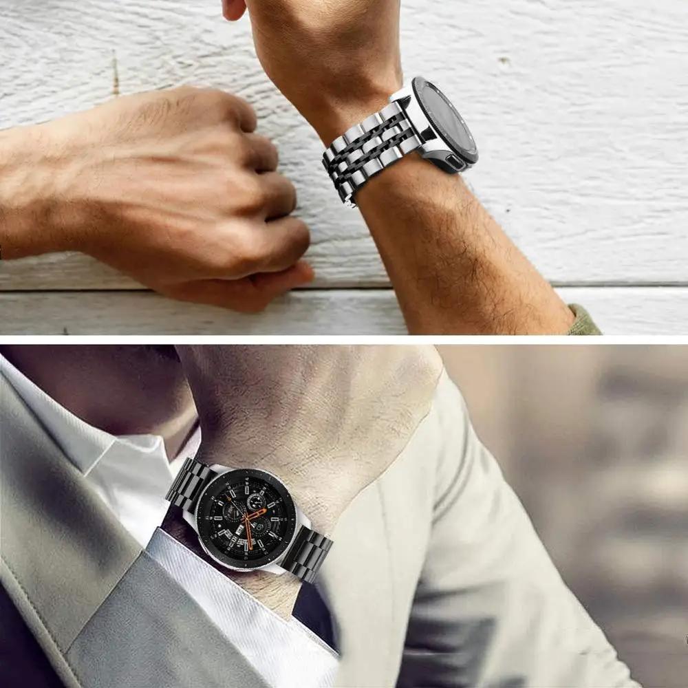22 мм 20 мм Нержавеющая сталь Ремешок для Samsung Galaxy Watch 7 6 4 5 45 мм Gear S3 46 мм 42 мм Active2 40 44 мм Браслет для Amazfit BIP 2 GTR Металлический Браслет