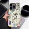 Чехол для телефона с узором карты путешествий для iPhone 17e 16e 17 16 15 14 Pro Max 13 12 Pro Air 11 Кожаная текстура ТПУ Силикон Мягкая крышка