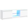White TV Stand with LED Lights 120 x 30 x 36 cm