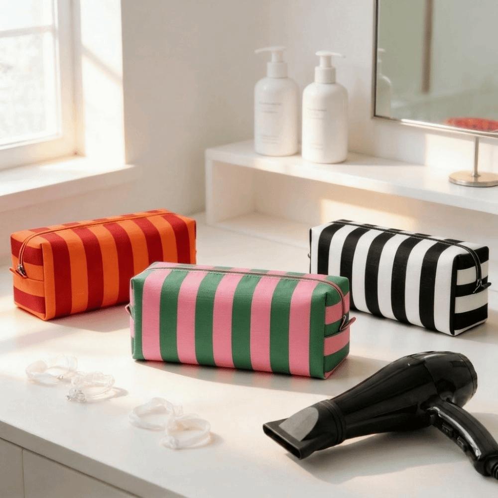 Dustproof Hair Dryer Storage Bag Stripe Cosmetic Bag Curler Storage Bag Hair Tools Storage