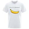 Summer Pure Cotton Tshirts Dolce & Banana Print T Shirt Unisex's T-shirt Oversized Tops Unisex Streetwear Short Sleeve Tees Shirts
