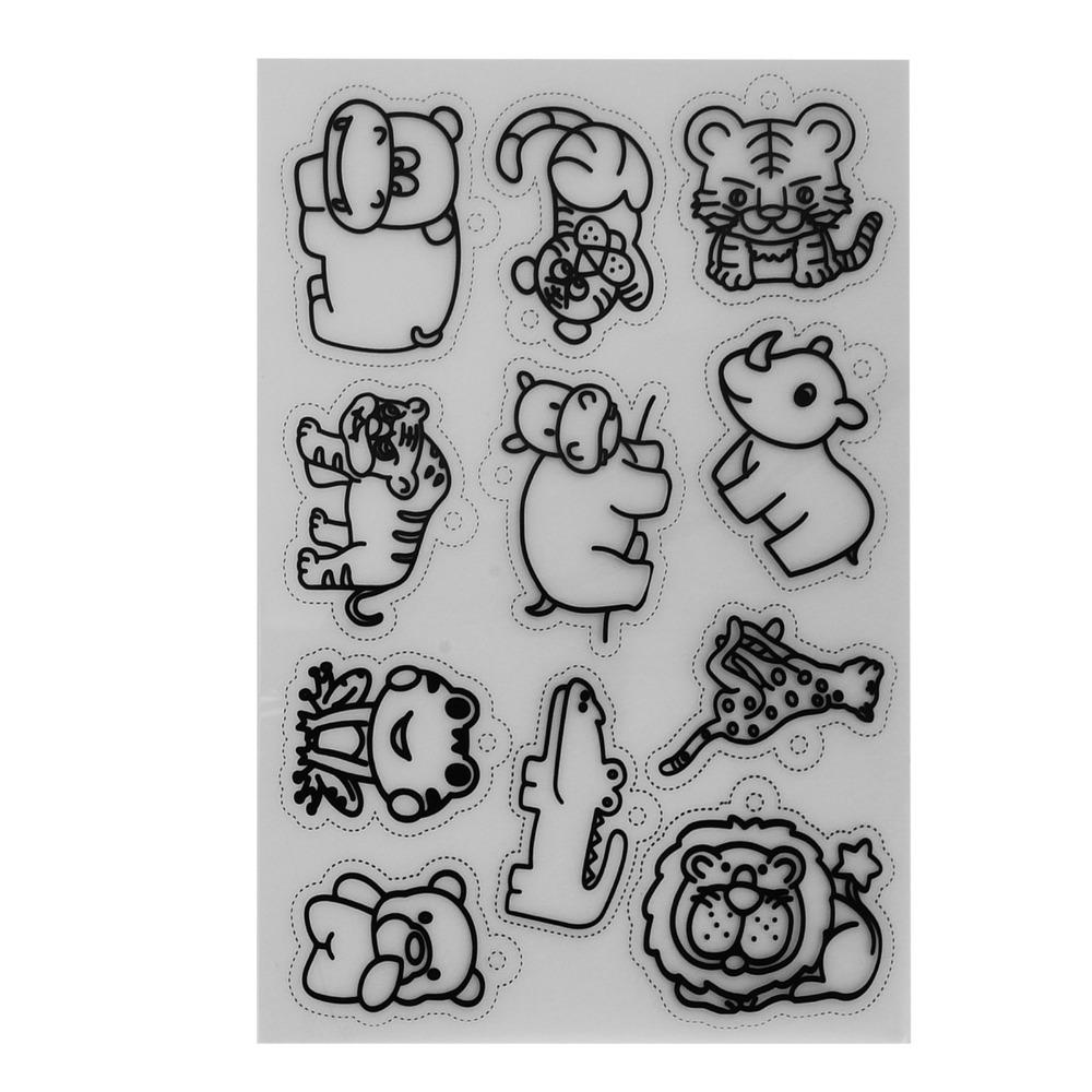 8 шт. Милые Животные Термоусадочные Листы Раскрашиваемые Разные Узоры Shrinky Арт Бумага Белые Термоусадочные Пластиковые Листы для Рукоделия
