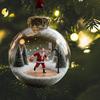 Christmas Santa Claus Hanging Decoration Clear Ball Playing Tennis Golf Soccer Basketball Badminton Santa Xmas Tree Hanging Ornament Pendant