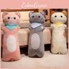 Bib Plush Cat Toy Long Pillow Cartoon Stuffed Doll Decoration Kids Gift Cute