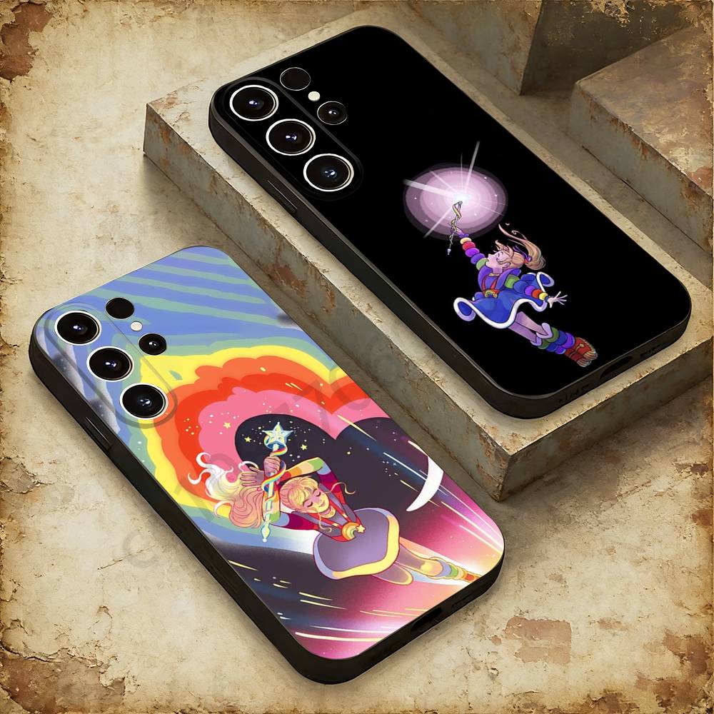Cartoon R-Rainbow Brite Phone case For Samsung Galaxy A53,51,72,73,31,30,42 Soft Silicone Black Cover